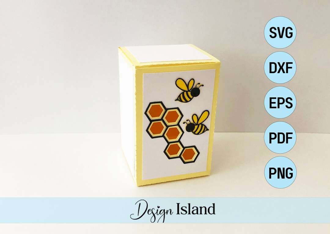 Honey Bee Box SVG Honey Bee Gift Box Template Wedding Etsy