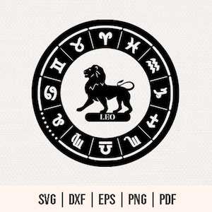 Leo SVG - Astrology SVG - Constellation Zodiac SVG - Zodiac Signs - Horoscope Svg - Zodiac Svg - Circle of Stars - Astrological Signs