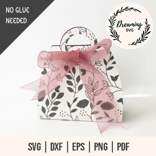 Gift Bag Template SVG - Paper Bag Template SVG - Pochette Gift Bag Template svg - No Glue Bag Svg - Wedding Favor Box - Party Favor Box SVG