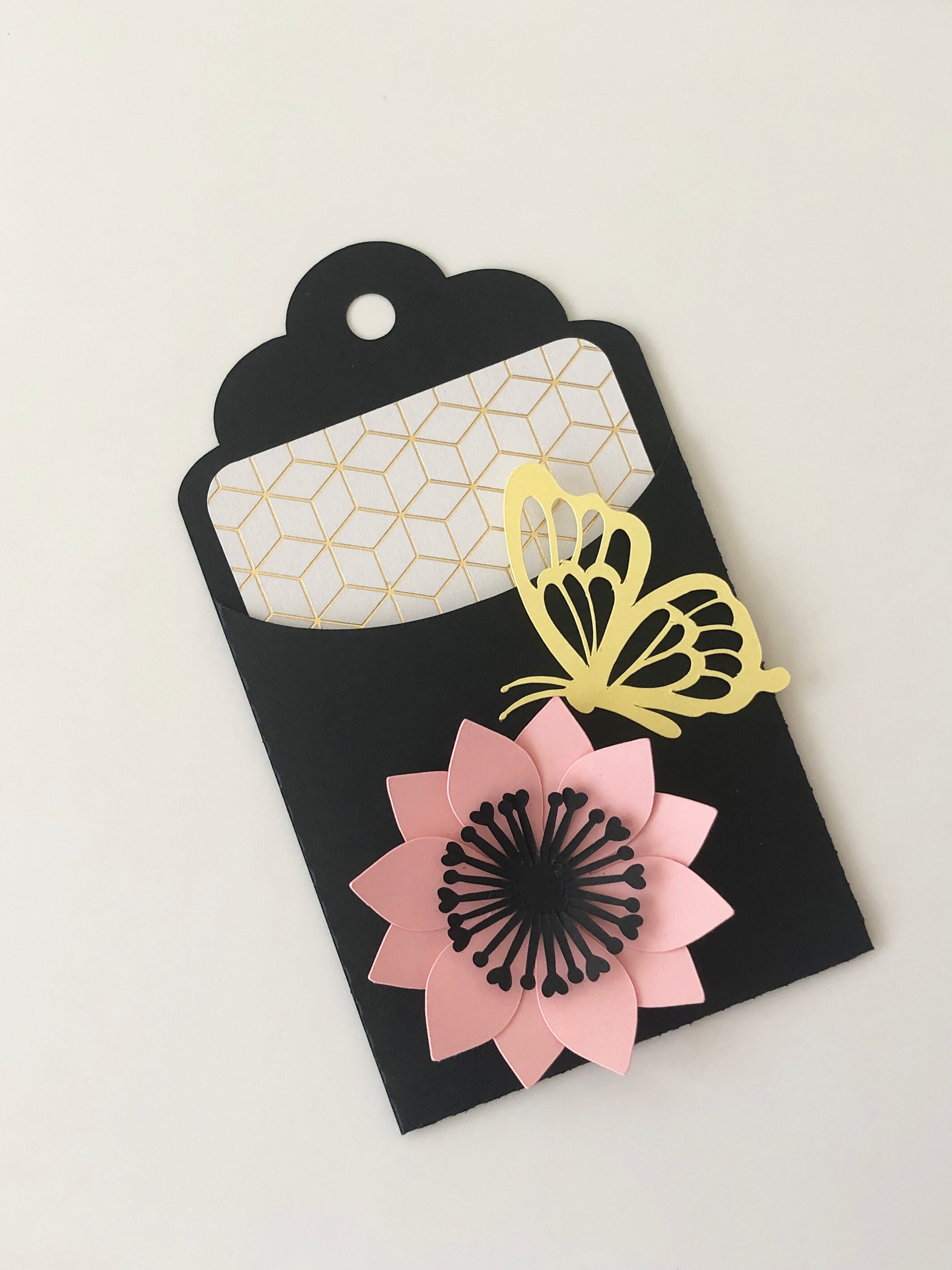 3D Flower Butterfly Gift Card Holder SVG Butterfly Gift Card Etsy