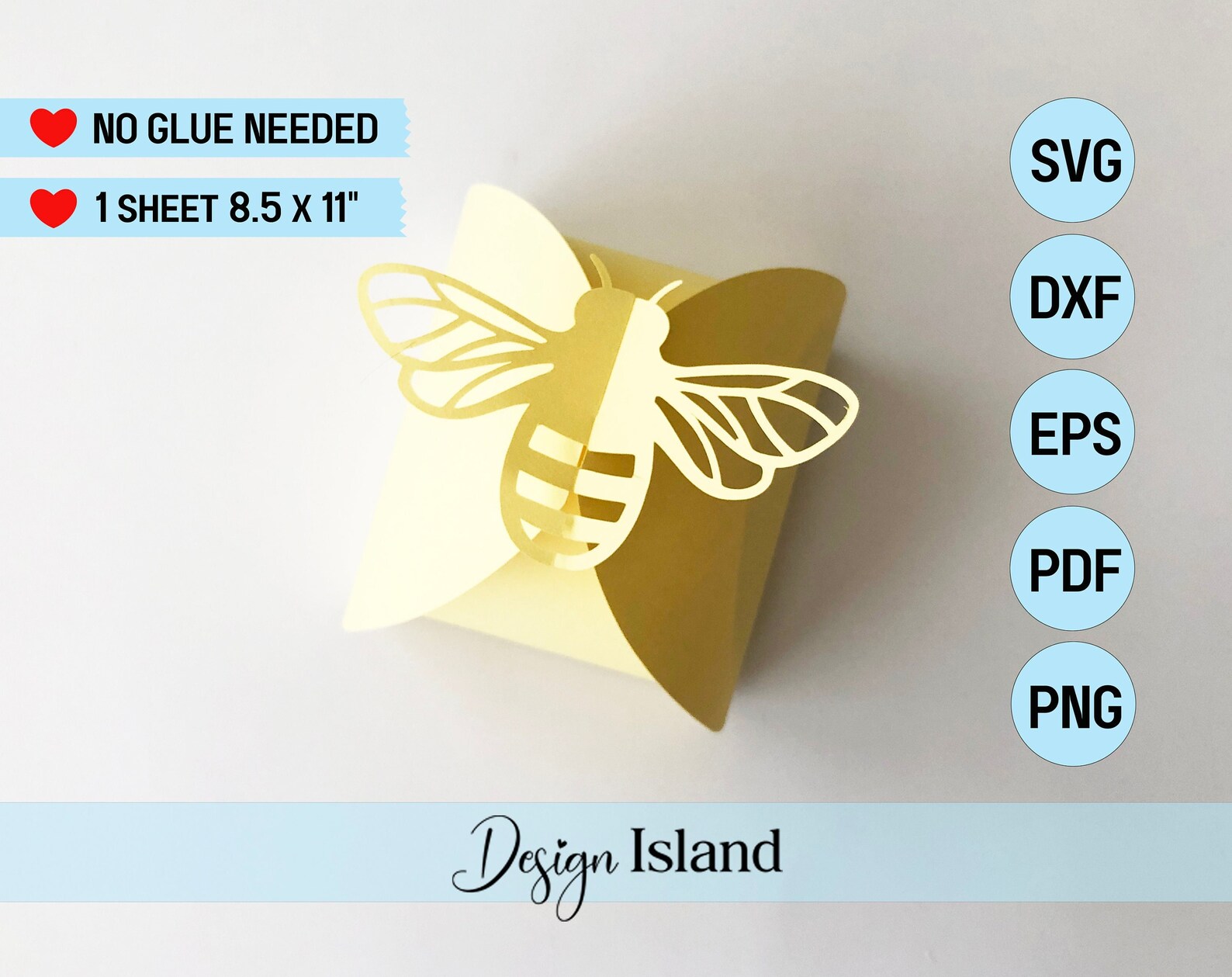 Honey Bee Box SVG Honey Bee Gift Box Template Twist Box Etsy