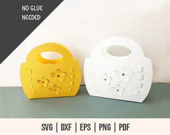Pop up Gift Bag Template SVG - Paper Bag Template SVG - Pochette Gift Bag Template svg - No Glue Bag Svg - Cute purse svg - Party Favor Box