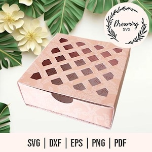 Drawer Box SVG - Drawer Paper Template - Slide Box Template - Jewelry Box Template - Window Box SVG - Gift Box SVG - Slide Box svg