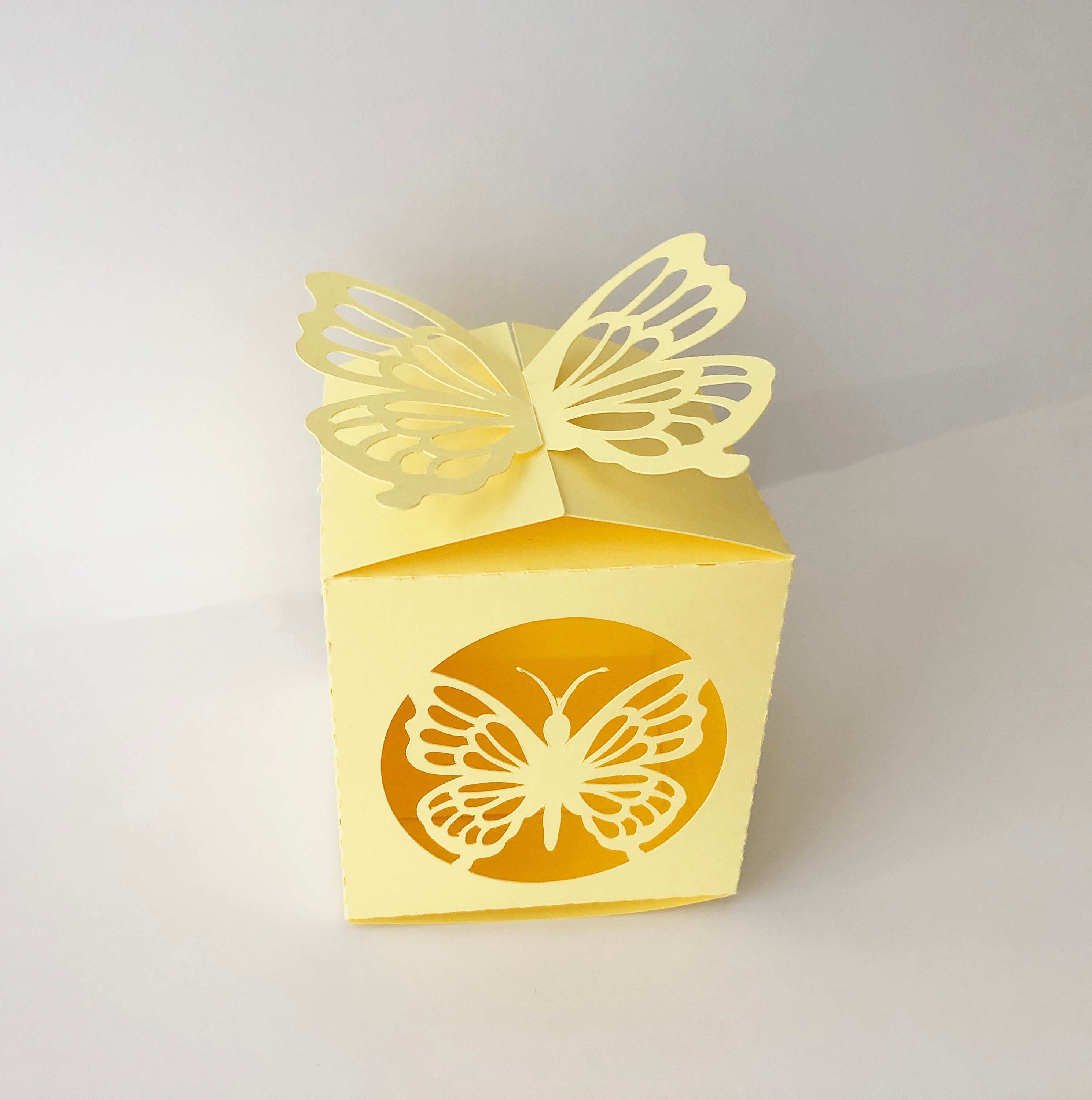 Butterfly Box SVG Butterfly Gift Box Template Twist Box Etsy