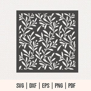 Leaves Seamless Pattern SVG - Leaf Pattern SVG - Foliage Pattern for Mylar/ Plastic Cookie Stencils - Leaf stencil svg - Painting stencils