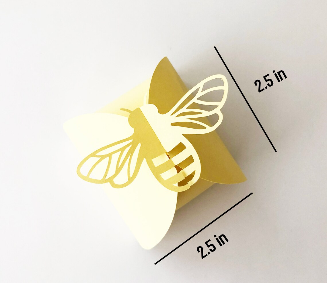 Honey Bee Box SVG Honey Bee Gift Box Template Twist Box Etsy