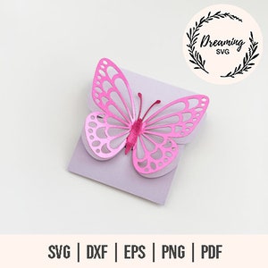 3D Schmetterling Geschenkkartenhalter SVG - Geschenkkartenhalter SVG - Pop-up Schmetterling Geschenkkartenhalter SVG - Geburtstagsgeschenk Kartenhalter svg Cut Files