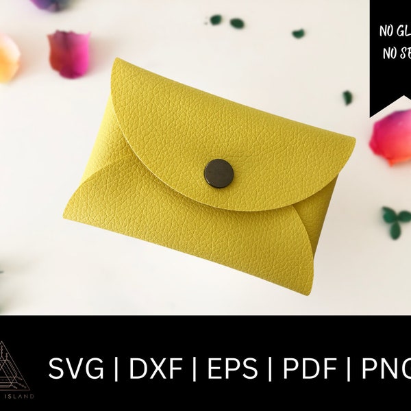 Card Wallets SVG - Coin Purse SVG - No Sew No Glue Wallets SVG - Wallet Pouch svg - Clutch Purse Faux Leather No Sew - Card Wallet svg