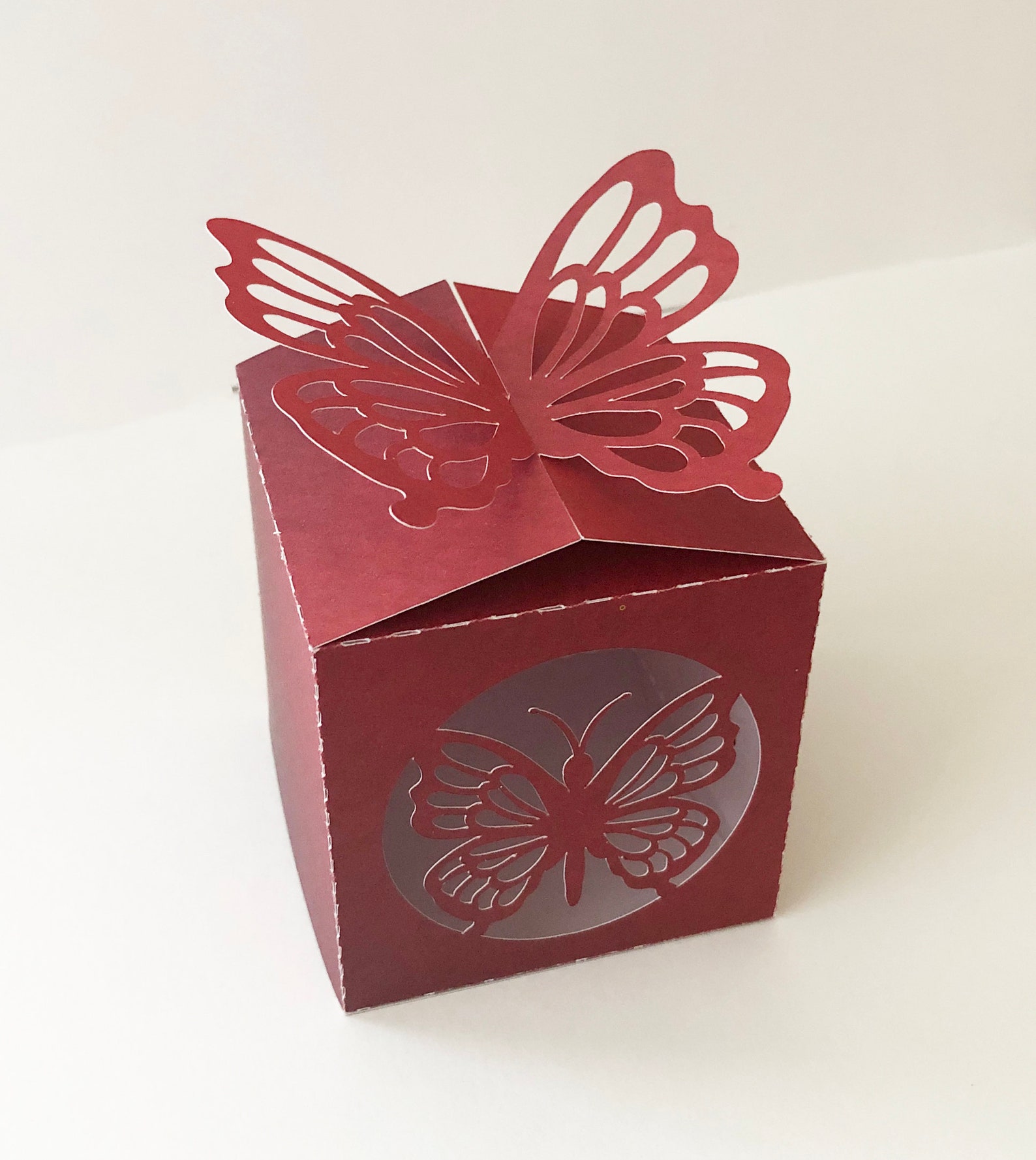 Butterfly Box SVG Butterfly Gift Box Template Twist Box - Etsy