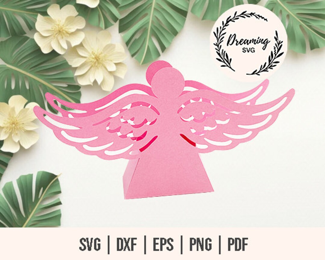 Angel Christmas Box Template - Angel Favor Box SVG - Angel Candy Box ...