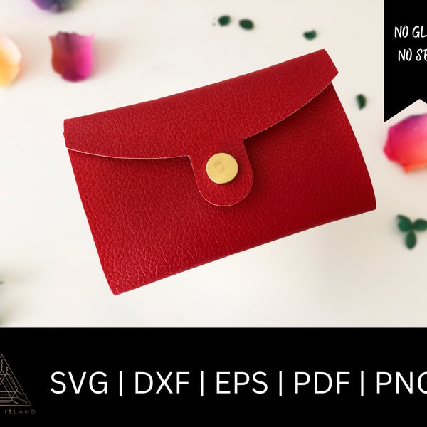 Card Wallets SVG - Coin Purse SVG - No Sew No Glue Wallets SVG - Wallet Pouch svg - Clutch Purse Faux Leather No Sew - Card Wallet svg