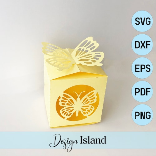 Butterfly Favor Box Svg Template Party Box Template Candy Etsy