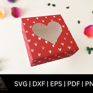 Heart Gift Box SVG - Heart Box SVG - Gift Box SVG - Gift Box for Christmas- Valentine Box svg - Box With Heart Template - Heart Box Template