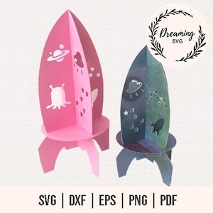 3D Rocket SVG - Rocket Paper Sculpture - DIY Papercraft Rocket SVG - Rocket svg - Rocket Model For Kids Decorative 3D Model Plan