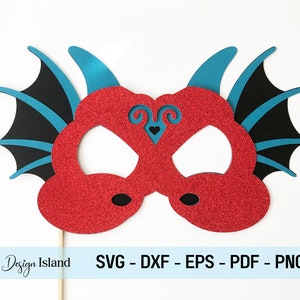 3D Layered Dragon Masks For Party - Dragon Masks SVG - Animals Props Halloween SVG - Animals Props svg - Kids Halloween Costume svg