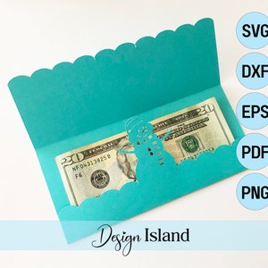 Snowman Money Holder Card SVG - Scallop Money Card SVG - Money Holder SVG - Cash Envelope svg - Cash Envelope svg - Money Envelope svg