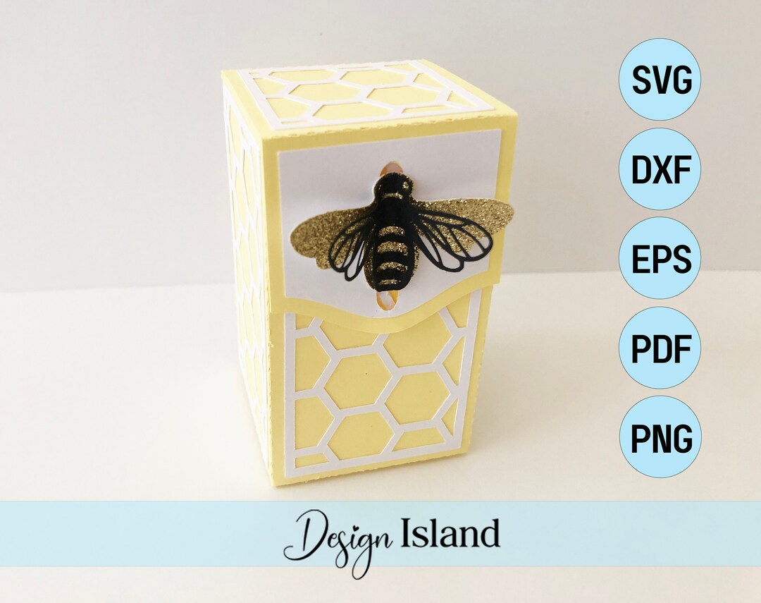 Honey Bee Box SVG Honey Bee Gift Box Template Wedding Treat Box