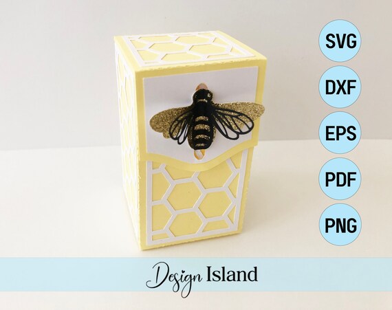 Honey Bee Box SVG Honey Bee Gift Box Template Wedding - Etsy