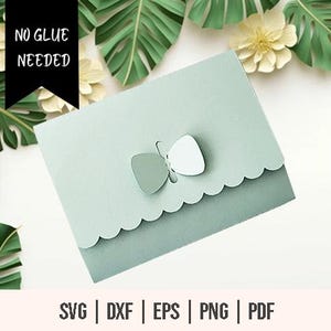 Boog envelop gesneden bestanden - geen lijm nodig envelop sjabloon sjabloon - boog envelop sjabloon - boog envelop SVG - geen lijm envelop sjabloon
