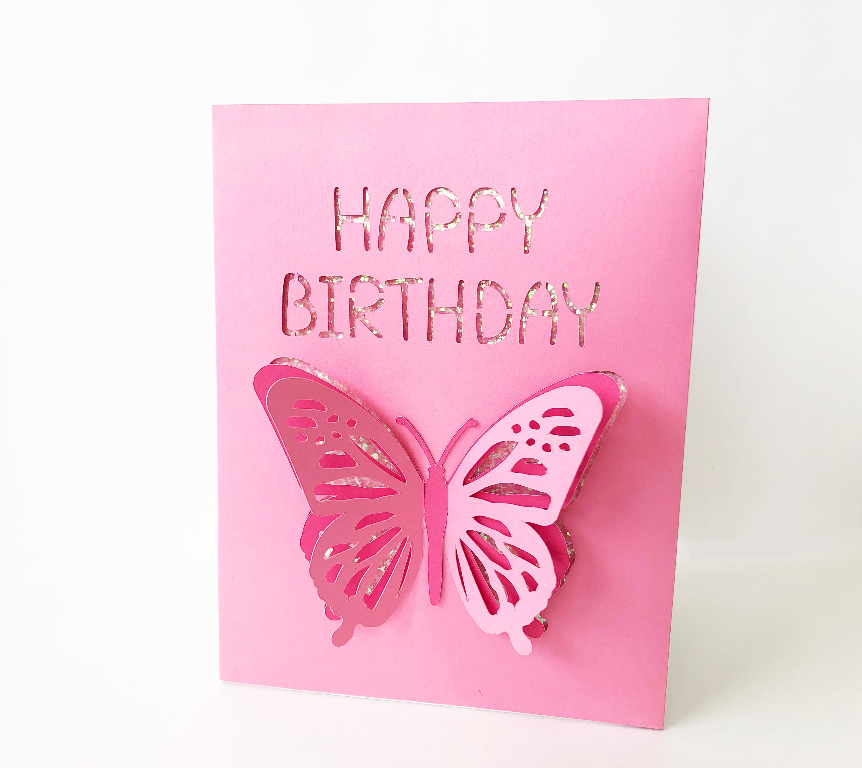 3D Butterfly Pop up Card SVG - Butterfly Birthday Pop up Card SVG ...