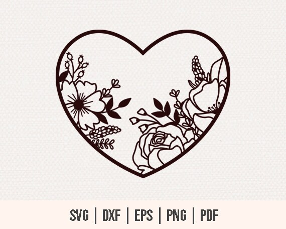 Flower Heart Vector Eps flower-heart-vector-eps