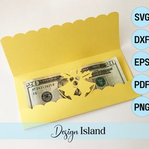 Cartão porta-dinheiro de sino de Natal SVG - Cartão de dinheiro vieira SVG - Porta-dinheiro SVG - Envelope de dinheiro svg - Envelope de dinheiro svg- Envelope de dinheiro svg
