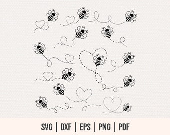 Bee Bundle SVG - Honey Bee Bundle SVG - Bee Path Bundle svg png Files For Cutting Machines - Bee svg - Honey Bee Path svg - Bee Happy SVG