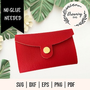 Carteiras de cartão sem cola SVG - porta-moedas SVG - sem costura Carteiras sem cola SVG - bolsa de carteira svg - bolsa de embreagem de couro falso sem costura - carteira de cartão