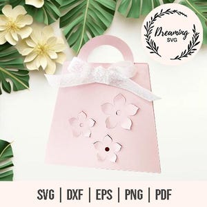Gift Bag Template SVG - Paper Bag Template SVG - Pochette Gift Bag Template svg - Wedding Favor Box - Party Favor Box SVG - Purse Treat Box
