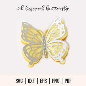 3D gelaagde vlinder SVG - vlinder SVG - 3D vlinder svg - vlinder SVG gelaagde - Starbuck Cup vlinder - 3D prachtige vlinders