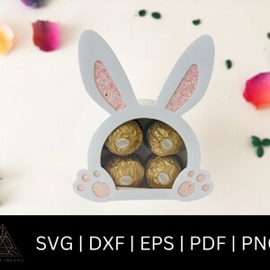 Easter Bunny Candy Box SVG - Bunny Candy Box SVG - Bunny Easter Candy Box svg - Chocolate Eggs Box svg - Easter Bunny Box Template