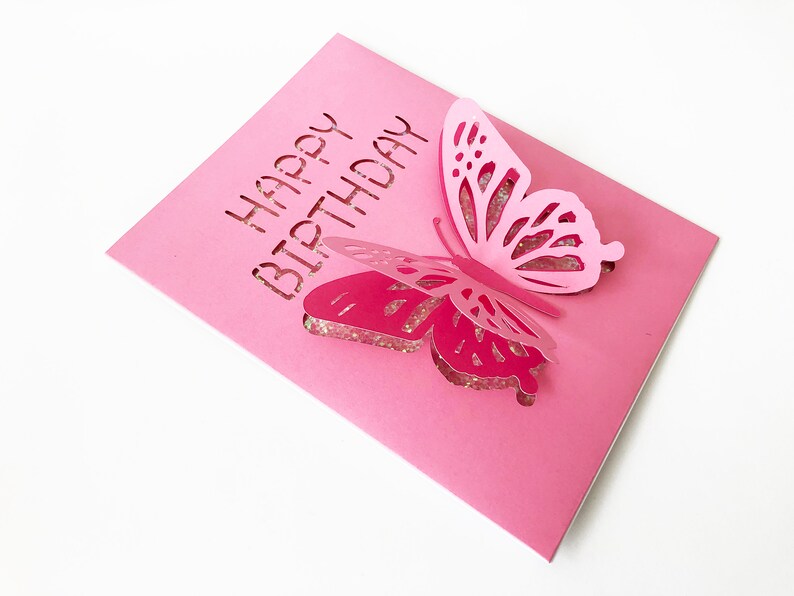 3D Butterfly Pop up Card SVG - Butterfly Birthday Pop up Card SVG ...