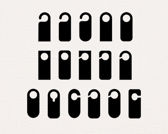 16 Door Hangers SVG - Door Hanger Bundle SVG - Door Hangers Template ...