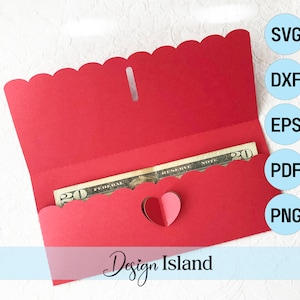 Money Holder Card SVG - Scallop Money Card SVG - Money Holder SVG - Cash Envelope svg - Cash Envelope svg - Money Envelope svg