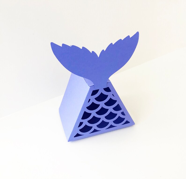 Mermaid Tail Box SVG - Mermaid Tail Gift Box SVG - Mermaid Favor Box ...