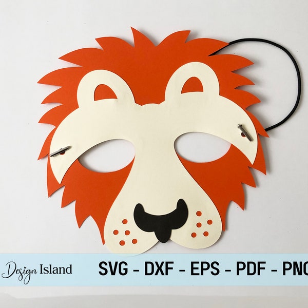 3D Layered Lion Face Masks For Party - Lion Masks SVG - Animals Props Halloween SVG - Animals Props svg - Kids Halloween Costume svg