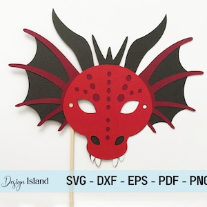 3D Gelaagde Dragon Maskers Voor Party - Dragon Maskers SVG - Dieren Props Halloween SVG - Dieren Props svg - Kids Halloween Kostuum svg