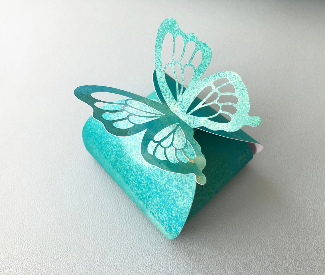 Butterfly Box SVG Butterfly Gift Box Template Twist Box Etsy