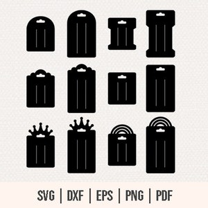 12 Bow Cards SVG - Hair Bow Cards SVG - Bow Display Cards svg - Hair Clip Card svg - Snap Clip Display Card SVG - Bow Display Cards Template