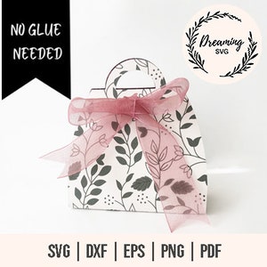 Modello borsa regalo SVG - Modello borsa di carta SVG - Modello borsa regalo pochette SVG - Borsa senza colla Svg - Scatola bomboniera matrimonio - Scatola bomboniera SVG