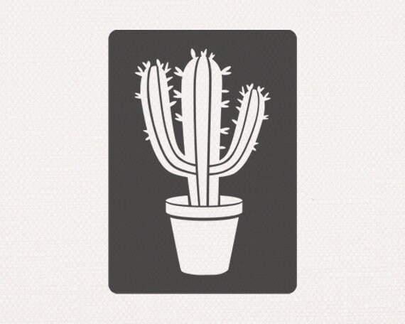 Cactus Digital Stencil SVG - Succulent Stencil SVG - Cactus SVG for  Reusable Mylar Stencil - Desert Stencil - Cactus Stencil for Painting - Etsy