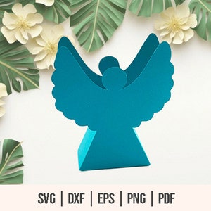 Boîte cadeau ange SVG - boîte de bonbons ange SVG - modèles de boîte cadeau ange - ange bonbonnière boîte svg - boîte cadeau svg - boîte à friandises svg