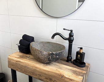 washbasin with oak beams