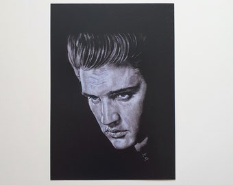 Original Art Fridge Magnet #js001 Seasons Elvis Presley