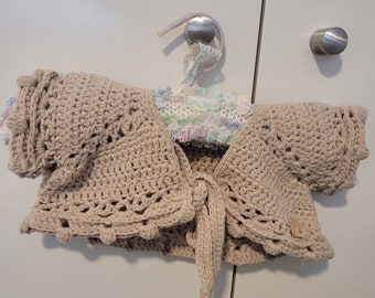 1 - 2 years -  Baby crochet cropped cardigan