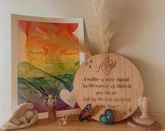 Pintura conmemorativa de ultrasonido en acuarela personalizada: recuerdo de un aborto espontáneo