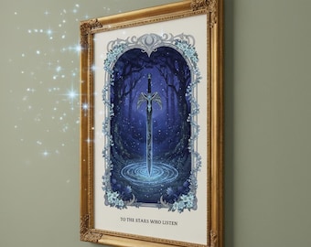 To The Stars Who Listen Poster | Printable Booktook Poster | A Court of Thornes and Roses | ACOTAR Inspired |