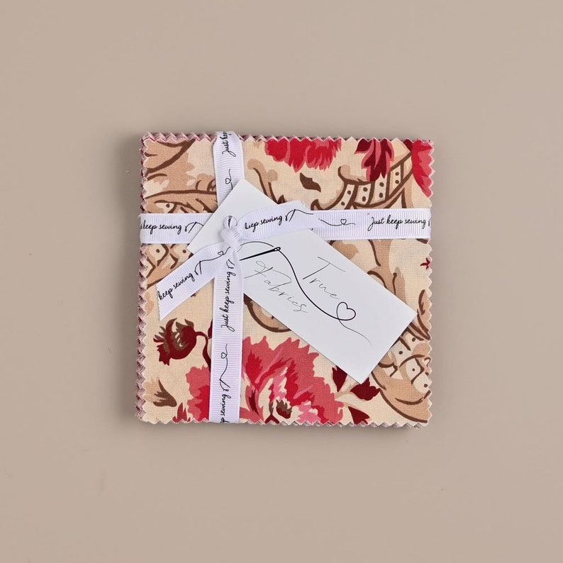 True Fabrics - En Rouge - Precut Fabric 5" Squares