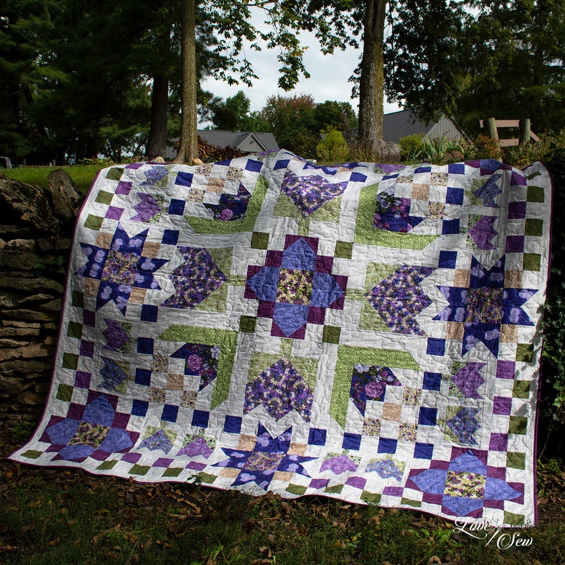 True Fabrics Garden Flourish Quilt Kit Wildflowers Etsy