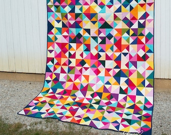 True Fabrics - Cleo - Quilt Kit - Sophisticated Solids (70" x 80")